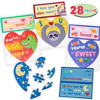 Foto 7 | Foto 7 | Juego De Tarjetas De Regalo Para El Día De San Valentín Con Rompecabezas En Forma De Corazón X28 - Venta Internacional.