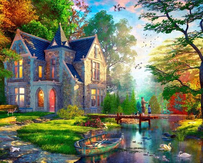 Foto 1 | Foto 1 | Rompecabezas Ceaco Gothic Fishing Lodge 1000 Piezas - Venta Internacional.