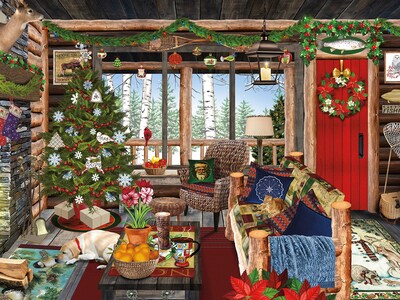 Foto 2 | Foto 2 | Rompecabezas Ceaco Tracy Flickinger Christmas Lodge 300 Piezas - Venta Internacional.