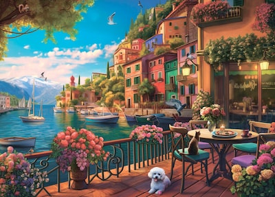 Foto 1 | Foto 1 | Rompecabezas Ceaco Puesta De Sol En El Lago De Como 1000 Piezas - Venta Internacional.