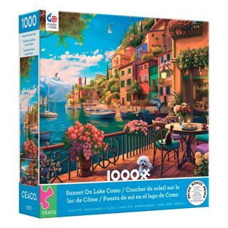 Foto 3 | Foto 3 | Rompecabezas Ceaco Puesta De Sol En El Lago De Como 1000 Piezas - Venta Internacional.
