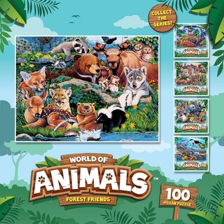 Foto 3 | Foto 3 | Rompecabezas Masterpieces World Of Animals 100 Piezas - Venta Internacional.