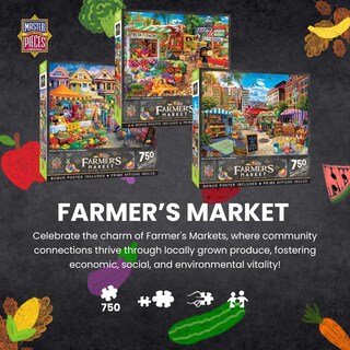Foto 2 | Foto 2 | Puzzle Masterpieces Town Square Booths 750 Piezas - Venta Internacional.