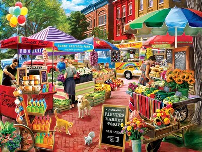 Foto 7 | Foto 7 | Puzzle Masterpieces Town Square Booths 750 Piezas - Venta Internacional.