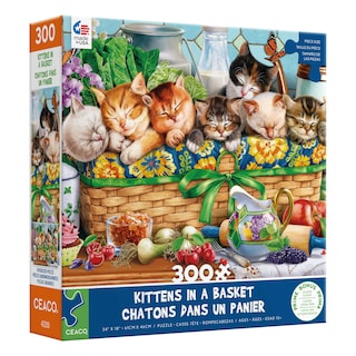 Foto 3 | Foto 3 | Rompecabezas Ceaco Con Gatitos En Una Cesta De 300 Piezas - Venta Internacional.