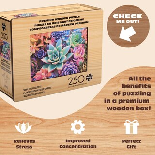 Foto 4 | Foto 4 | Rompecabezas Buffalo Games Succulent, 250 Piezas, Más De 14 Años - Venta Internacional.