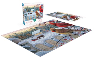 Foto 4 | Foto 4 | Rompecabezas Buffalo Games Kim Norlien White Crimson 1000 Piezas - Venta Internacional.
