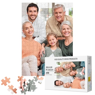 Foto 7 | Foto 7 | Puzzle Personalizado Rompecabezas De Madera Personalizado De 200 Piezas Con Caja - Venta Internacional.
