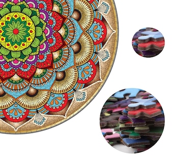 Foto 4 | Foto 4 | Puzle Mandala De 1000 Piezas Para Adultos, Colorido, Con 66,6 Cm De Diámetro. - Venta Internacional.