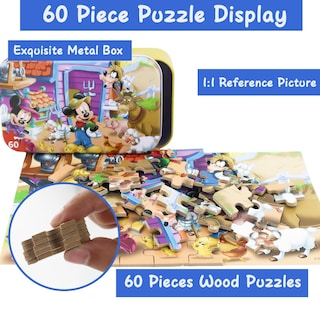 Foto 5 | Foto 5 | Rompecabezas Neilden Para Niños De 4 A 8 Años En Caja Metálica De 60 Piezas - Venta Internacional.