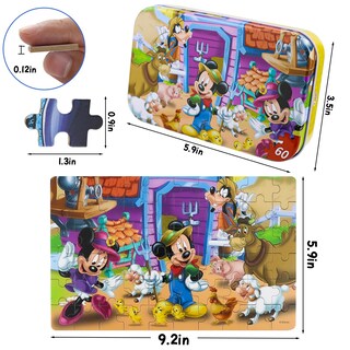 Foto 6 | Foto 6 | Rompecabezas Neilden Para Niños De 4 A 8 Años En Caja Metálica De 60 Piezas - Venta Internacional.