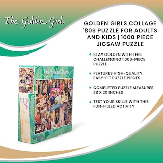 Foto 7 | Foto 7 | Rompecabezas Toynk The Golden Girls Collage De Los 80, 1000 Piezas - Venta Internacional.
