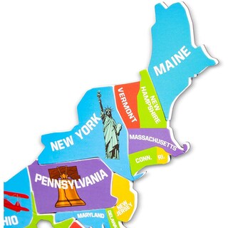 Foto 2 | Foto 2 | Mapa De Rompecabezas Magnético Juvale U.s. Of The United States Kids - Venta Internacional.