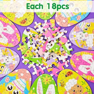 Foto 3 | Foto 3 | Minipuzles Con Forma De Huevo De Pascua Skylety Bunny Chick, 20 Piezas - Venta Internacional.