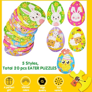 Foto 4 | Foto 4 | Minipuzles Con Forma De Huevo De Pascua Skylety Bunny Chick, 20 Piezas - Venta Internacional.