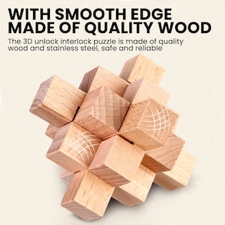 Foto 4 | Foto 4 | Rompecabezas Syhood Brain Teaser, 14 Unidades, Para Adultos, Con Madera Y Metal - Venta Internacional.