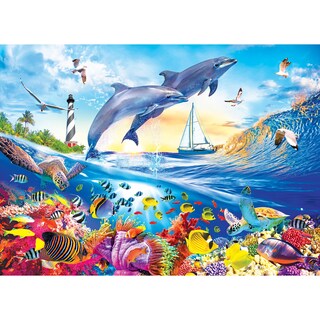 Foto 1 | Foto 1 | Rompecabezas Roseart Kodak Premium Playful Summer Dolphins - Venta Internacional.