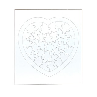 Foto 1 | Foto 1 | Blank Puzzles Hygloss Con Forma De Corazón, 8,5 X 9,5 Cm, 12 Rompecabezas - Venta Internacional.