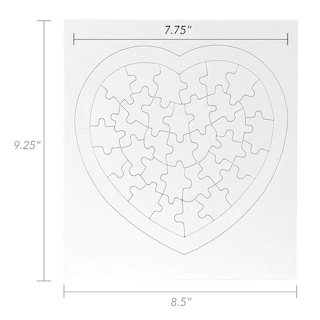Foto 2 | Foto 2 | Blank Puzzles Hygloss Con Forma De Corazón, 8,5 X 9,5 Cm, 12 Rompecabezas - Venta Internacional.