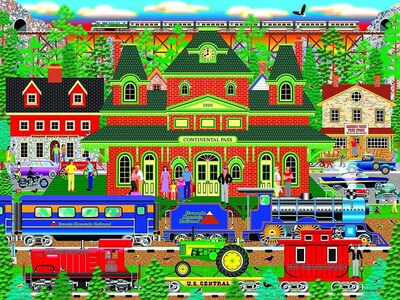Foto 1 | Foto 1 | Rompecabezas Roseart Home Country Mountain Rail 1000 Piezas - Venta Internacional.