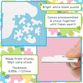 Foto 4 | Foto 4 | Blank Puzzles Hygloss Con Forma De Persona, 8,5 X 10,5 Cm, 6 Rompecabezas - Venta Internacional.
