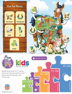 Foto 3 | Foto 3 | Rompecabezas Masterpieces Pony Playtime 100 Piezas - Venta Internacional.