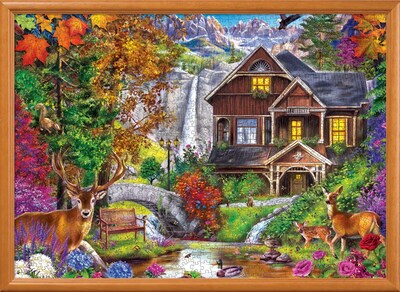 Foto 6 | Foto 6 | Rompecabezas Masterpieces Hidden Falls Cottage 1000 Piezas - Venta Internacional.