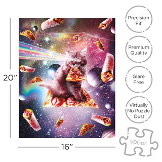 Foto 2 | Foto 2 | Rompecabezas Aquarius Random Galaxy Cat Pizza 500 Piezas - Venta Internacional.
