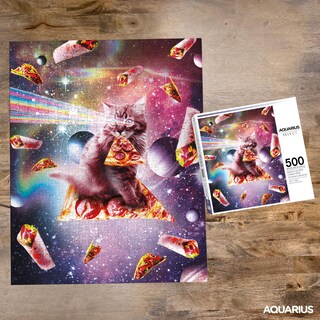 Foto 3 | Foto 3 | Rompecabezas Aquarius Random Galaxy Cat Pizza 500 Piezas - Venta Internacional.