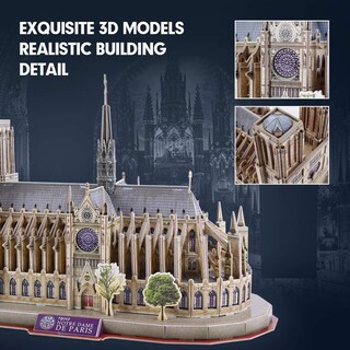 Foto 4 | Foto 4 | Puzzle 3d Cubicfun National Geographic Notre Dame De París - Venta Internacional