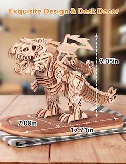 Foto 5 | Foto 5 | Rompecabezas 3D MIEBELY de Madera T-Rex que Camina y Ruge - Venta Internacional