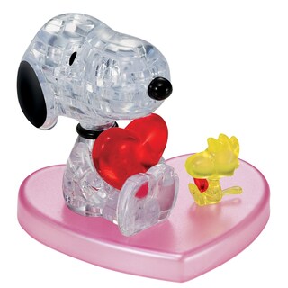 Foto 2 | Foto 2 | Puzle De Cristal 3d Bepuzzled Peanuts Snoopy Heart A Partir De 12 Años - Venta Internacional.