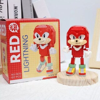 Foto 3 | Foto 3 | Sonic The Hedgehog Set Bloques Armables 3d Tails Knuckles Rompecabezas Figura Armable Knucles