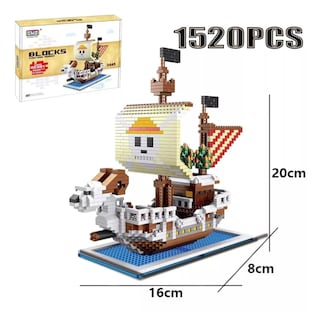 Foto 2 | Foto 2 | Rompecabezas 3d Bloques Armables Barco One Piece Going Merry Figura Armable Barco