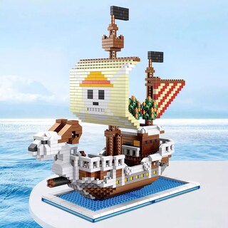 Foto 7 | Foto 7 | Rompecabezas 3d Bloques Armables Barco One Piece Going Merry Figura Armable Barco