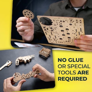 Foto 5 | Foto 5 | Kit De Maqueta De Minilocomotora Ugears Puzzle 3d Con Banda Elástica - Venta Internacional.