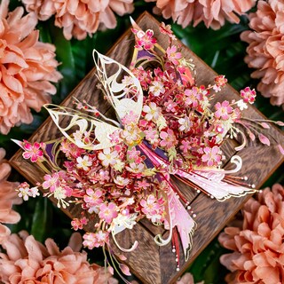Foto 4 | Foto 4 | Puzzle De Metal 3d Mu Con Forma De Flor Y Mariposa Modelo E-flower - Venta Internacional.