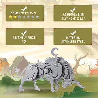 Foto 2 | Foto 2 | Kit De Maqueta Mecánica De Vaca Microworld Con Rompecabezas De Metal 3d - Venta Internacional.