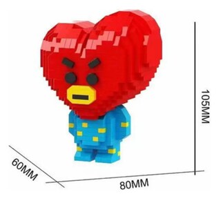 Foto 4 | Foto 4 | Tata Bts Bt21 Kpop Mini Bloques Armables Figura 3d Corazón Cantidad De Piezas 806 Rompecabezas