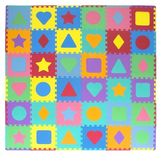 Foto 6 | Foto 6 | Alfombra De Espuma Para Jugar Con Forma De Rompecabezas Para Niños Prosource, Con Formas Y Colores - Venta Internacional.