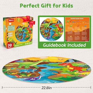 Foto 6 | Foto 6 | Puzles De Suelo Synarry Dinosaur, 70 Piezas, Para Niños De 4 A 8 Años - Venta Internacional.