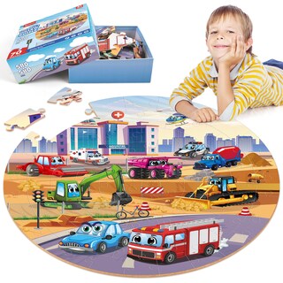 Foto 1 | Foto 1 | Puzzle De Suelo Synarry Vehicle, 70 Piezas, Para Niños De 3 A 8 Años - Venta Internacional.