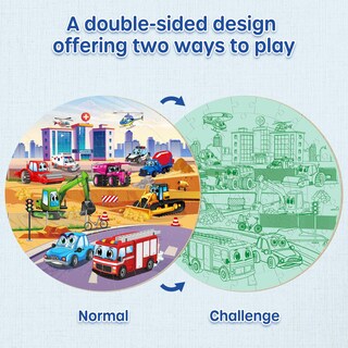 Foto 2 | Foto 2 | Puzzle De Suelo Synarry Vehicle, 70 Piezas, Para Niños De 3 A 8 Años - Venta Internacional.