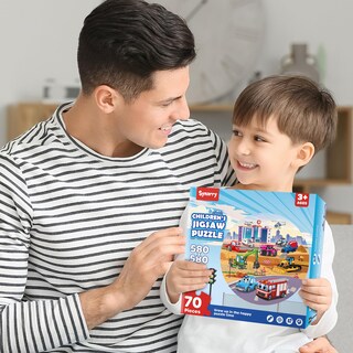 Foto 7 | Foto 7 | Puzzle De Suelo Synarry Vehicle, 70 Piezas, Para Niños De 3 A 8 Años - Venta Internacional.