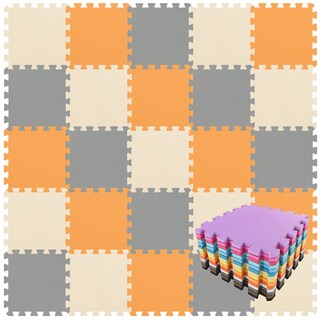 Foto 1 | Foto 1 | Alfombrillas De Espuma Qqpp De Goma Eva, 18 Baldosas Entrelazadas - Venta Internacional.