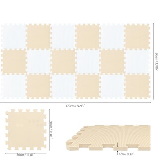 Foto 2 | Foto 2 | Alfombrillas De Espuma Qqpp De Goma Eva, 18 Baldosas Entrelazadas - Venta Internacional.