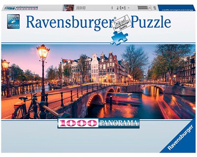 Foto 1 | Foto 1 | Rompecabezas Ravensburger Tarde en Amsterdam con 1000 Piezas Panorámico