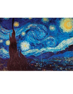 Foto 1 | Foto 1 | Rompecabezas Flink La Noche Estrellada de Van Gogh con Metalizado 90x60cm 1000 Piezas