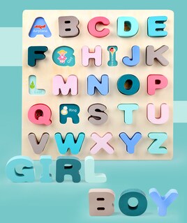 Foto 2 | Foto 2 | Puzles de Tablero Digital con Alfabeto de Madera Sanlin Beans - Venta Internacional