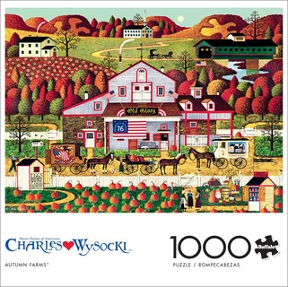 Foto 2 | Foto 2 | Rompecabezas Buffalo Games Charles Wysocki Granjas Otoñales 1000 Piezas - Venta Internacional